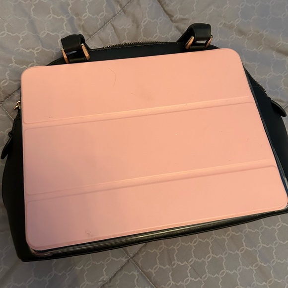 Badgley Mischka Quilted Black Satchel - Picture 8 of 9